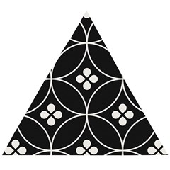 Black And White Pattern Wooden Puzzle Triangle by Valentinaart