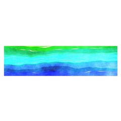 Watercolor Rainbow Satin Scarf (oblong)