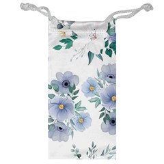Floral Pattern Jewelry Bag by Valentinaart