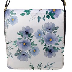 Floral Pattern Flap Closure Messenger Bag (s) by Valentinaart