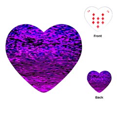 Magenta Waves Flow Series 2 Playing Cards Single Design (heart) by DimitriosArt