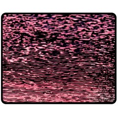 Pink  Waves Flow Series 11 Double Sided Fleece Blanket (medium)  by DimitriosArt