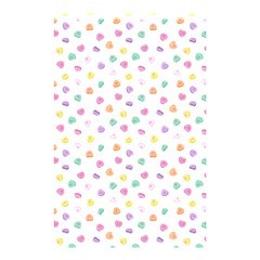 Valentines Day Candy Hearts Pattern - White Shower Curtain 48  X 72  (small)  by JessySketches