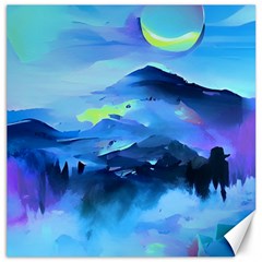 Moon Mountains Canvas 12  X 12  by Dazzleway