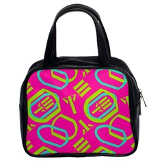 Abstract Pattern Geometric Backgrounds   Classic Handbag (two Sides) by Eskimos