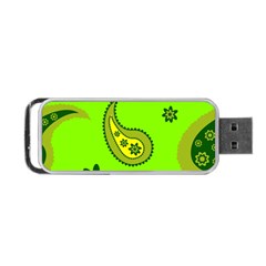 Floral Pattern Paisley Style Paisley Print  Doodle Background Portable Usb Flash (two Sides) by Eskimos