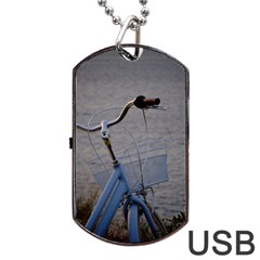 Classic Blue Dog Tag Usb Flash (two Sides) by DimitriosArt