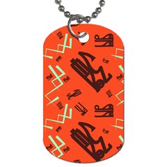 Abstract Pattern Geometric Backgrounds   Dog Tag (two Sides) by Eskimos