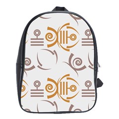 Abstract Pattern Geometric Backgrounds   School Bag (large) by Eskimos