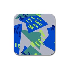 Abstract Pattern Geometric Backgrounds   Rubber Coaster (square) by Eskimos