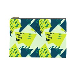 Abstract Pattern Geometric Backgrounds   Cosmetic Bag (large) by Eskimos