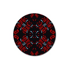 Abstract Pattern Geometric Backgrounds   Rubber Round Coaster (4 Pack) by Eskimos