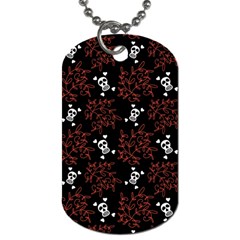 Red Skulls Dog Tag (one Side) by Sparkle