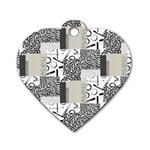 Abstract Pattern Dog Tag Heart (One Side)