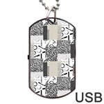 Abstract Pattern Dog Tag USB Flash (Two Sides)