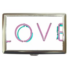 Pop Art Neon Love Sign Cigarette Money Case by essentialimage365