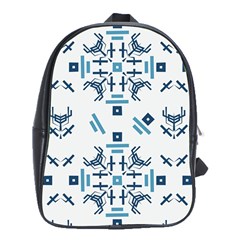 Abstract Pattern Geometric Backgrounds   School Bag (xl) by Eskimos