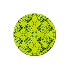 Abstract Pattern Geometric Backgrounds   Rubber Coaster (round) by Eskimos