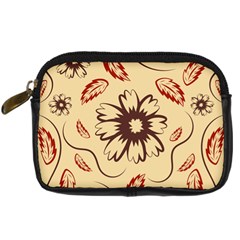 Folk Flowers Print Floral Pattern Ethnic Art Digital Camera Leather Case by Eskimos