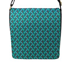 Digital Illusion Flap Closure Messenger Bag (l) by Sparkle