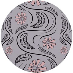 Folk Flowers Print Floral Pattern Ethnic Art Uv Print Round Tile Coaster by Eskimos