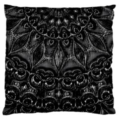 Charcoal Mandala Standard Flano Cushion Case (one Side) by MRNStudios