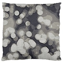Gray Circles Of Light Large Flano Cushion Case (one Side) by DimitriosArt