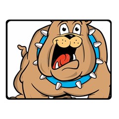 Bulldog-cartoon-illustration-11650862 Fleece Blanket (small) by jellybeansanddinosaurs