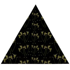 Exotic Snow Drop Flowers In A Loveable Style Wooden Puzzle Triangle by pepitasart