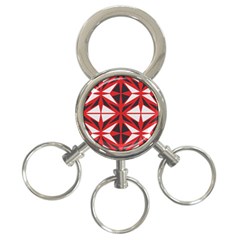 Abstract Pattern Geometric Backgrounds   3-ring Key Chain by Eskimos
