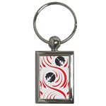 Folk flowers print Floral pattern Ethnic art Key Chain (Rectangle)