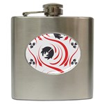 Folk flowers print Floral pattern Ethnic art Hip Flask (6 oz)