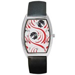 Folk flowers print Floral pattern Ethnic art Barrel Style Metal Watch