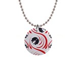 Folk flowers print Floral pattern Ethnic art 1  Button Necklace