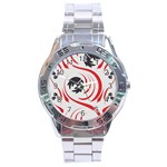 Folk flowers print Floral pattern Ethnic art Stainless Steel Analogue Watch