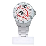 Folk flowers print Floral pattern Ethnic art Plastic Nurses Watch