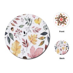 Flowers Pattern Playing Cards Single Design (round) by Sparkle