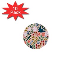 Floral 1  Mini Buttons (10 Pack)  by Sparkle