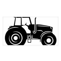 Black-farm-tractor-cut Satin Shawl