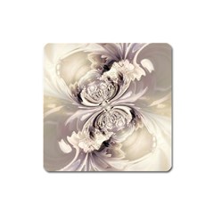 Fractal Feathers Square Magnet by MRNStudios