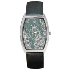 Seaweed Mandala Barrel Style Metal Watch by MRNStudios