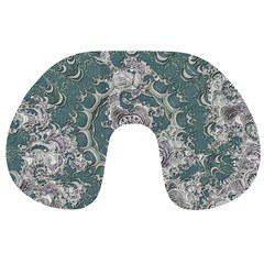 Seaweed Mandala Travel Neck Pillow by MRNStudios