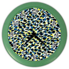 Digital Animal  Print Color Wall Clock by Sparkle