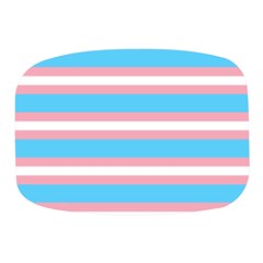 Trans Flag Stripes Mini Square Pill Box by WetdryvacsLair