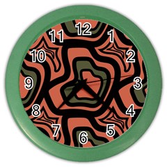 Abstract Pattern Geometric Backgrounds Color Wall Clock by Eskimos