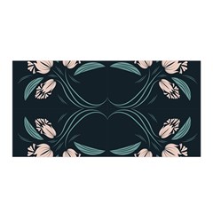 Folk Flowers Floral Art Print Flowers Abstract Art  Satin Wrap by Eskimos