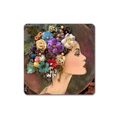 Garden Princess Square Magnet