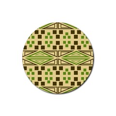 Abstract Pattern Geometric Backgrounds  Rubber Coaster (round) by Eskimos