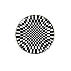 Illusion Checkerboard Black And White Pattern Hat Clip Ball Marker
