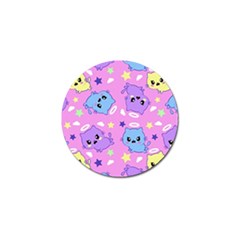 Seamless Pattern With Cute Kawaii Kittens Golf Ball Marker (10 Pack) by Jancukart